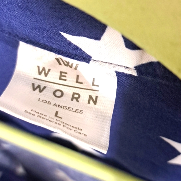 Well Worn L Rodeo Clown Uncle Sam Patriotic Mens Jumpsuit L American Flag Romper - Picture 14 of 14